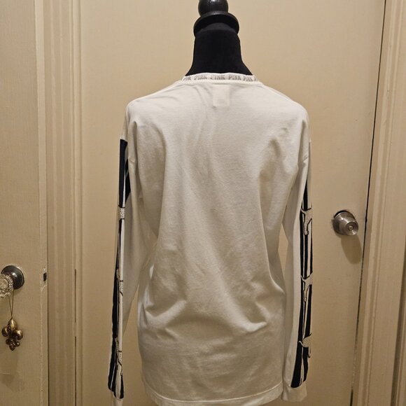 Victoria's Secret  Blue Rhinestone Dog Bling Shirt Long Sleeve White Cotton XS - Picture 7 of 9